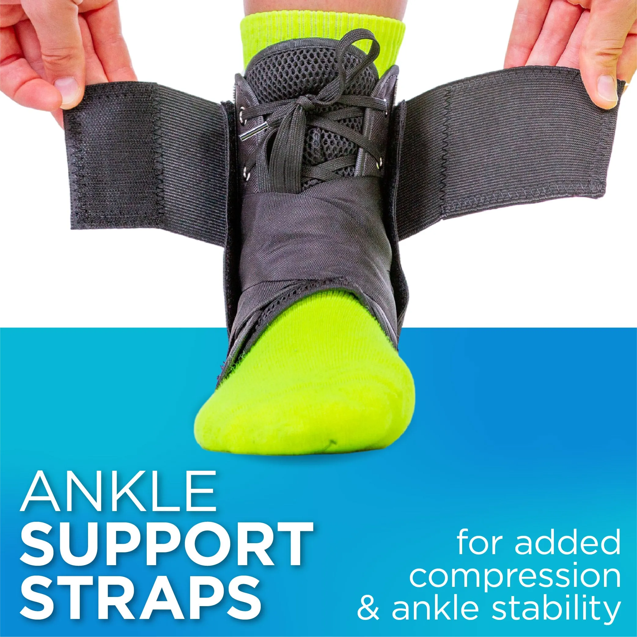 Ankle Arthritis Brace | Lateral Pain, High Sprain, Instability, Rolled or Twisted Tie Up Lace Support