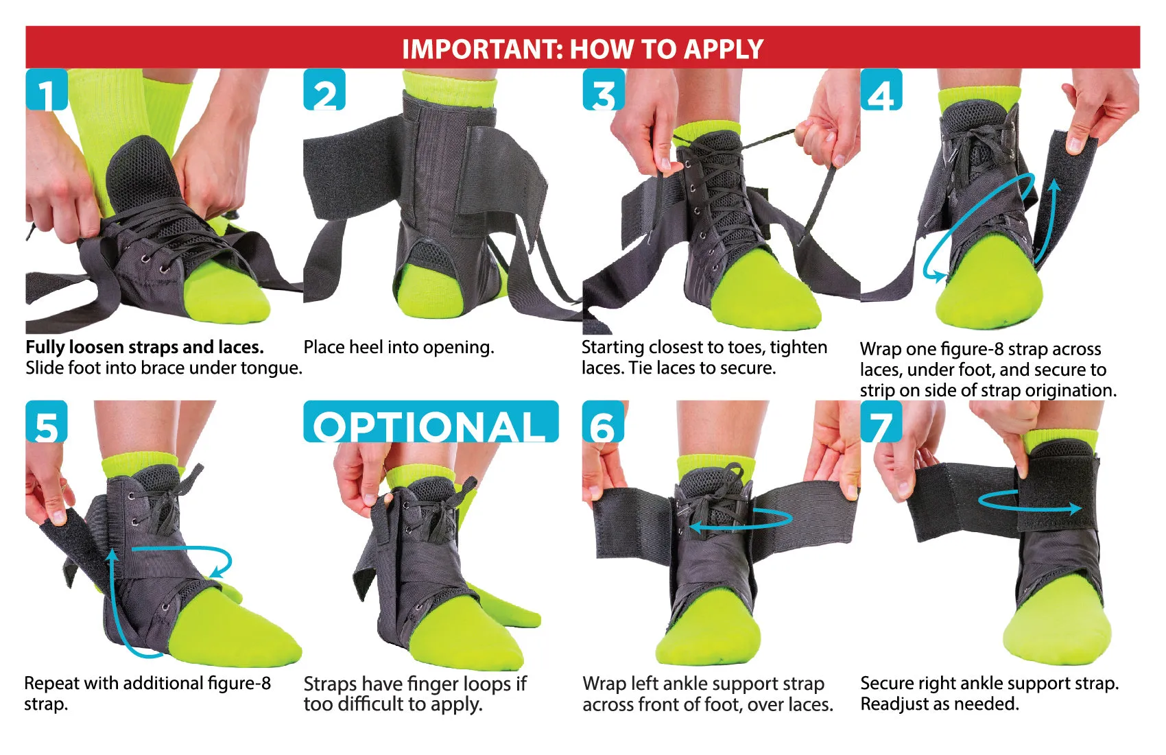 Ankle Arthritis Brace | Lateral Pain, High Sprain, Instability, Rolled or Twisted Tie Up Lace Support