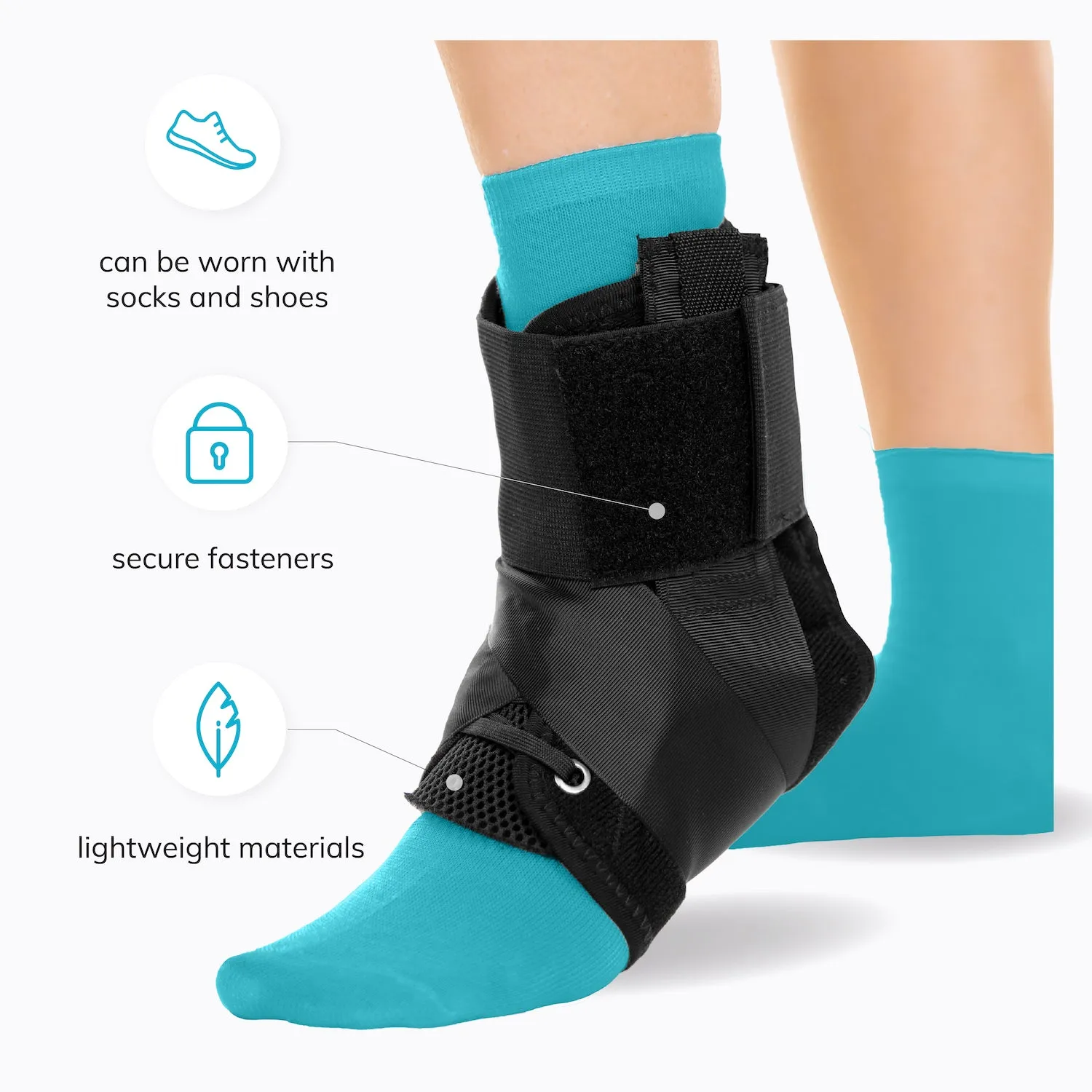 Ankle Stabilizing Orthosis Brace | Figure-8 Rolled, Sprained, Twisted & Chronic Instability Pain-Relief Support Wrap