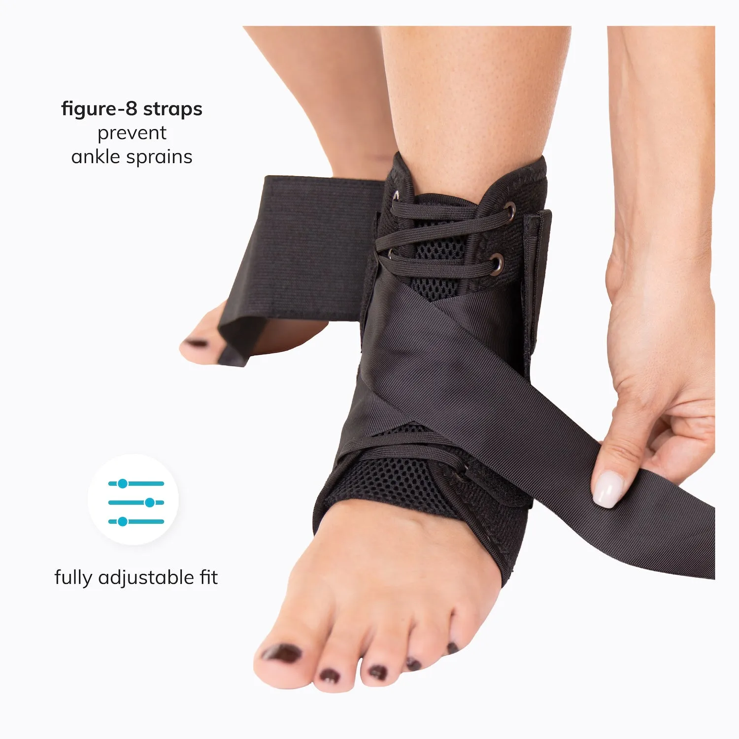 Ankle Stabilizing Orthosis Brace | Figure-8 Rolled, Sprained, Twisted & Chronic Instability Pain-Relief Support Wrap