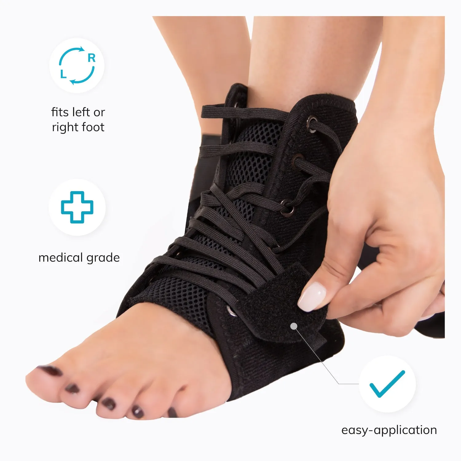 Ankle Stabilizing Orthosis Brace | Figure-8 Rolled, Sprained, Twisted & Chronic Instability Pain-Relief Support Wrap