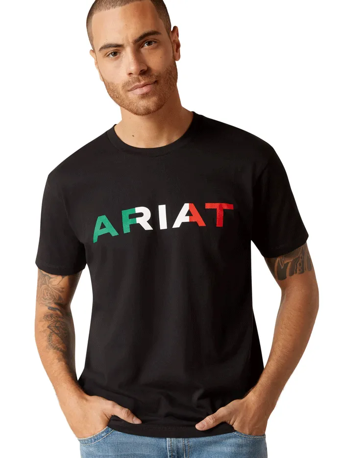 Ariat 10036630 Mens Viva Mexico Short Sleeve Tee Black