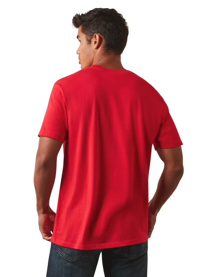 Ariat 10043068 Mens Viva Mexico Short Sleeve Tee Red