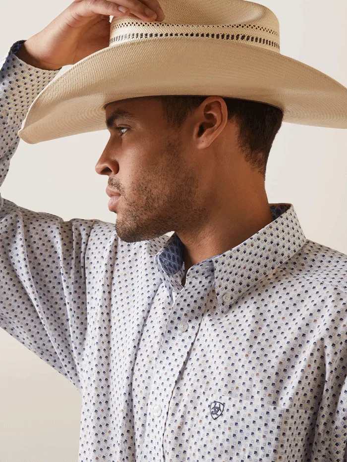 Ariat 10043806 Mens Wrinkle Free Asher Classic Fit Shirt White