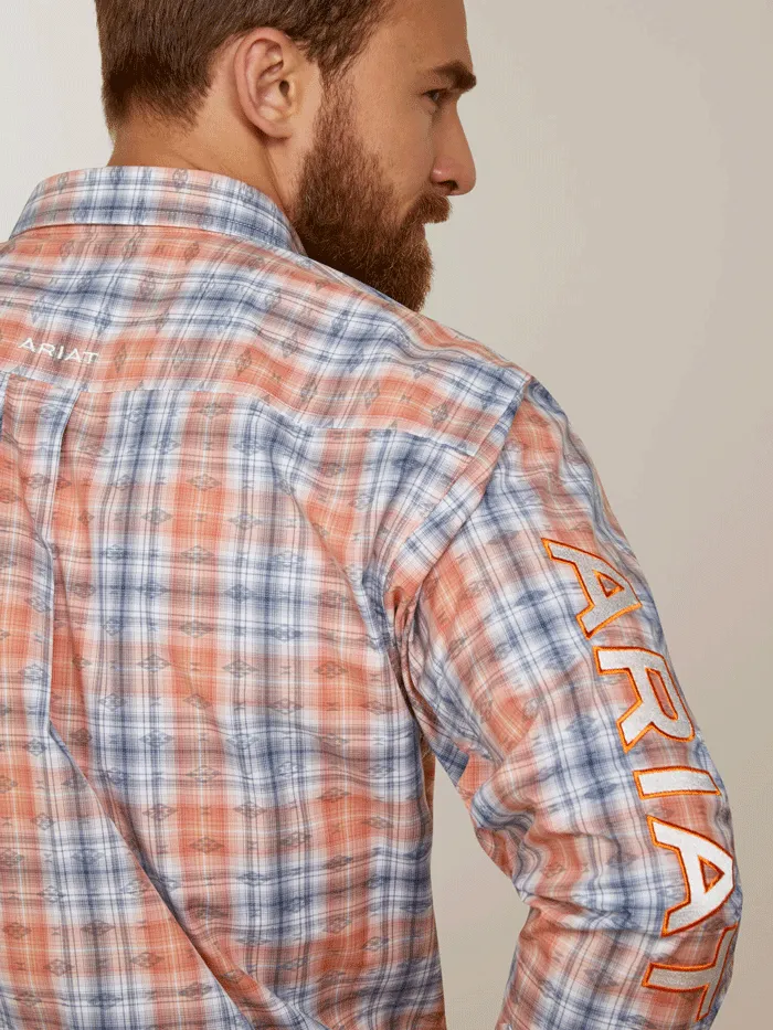 Ariat 10044910 Mens Team Damion Classic Fit Shirt Peach