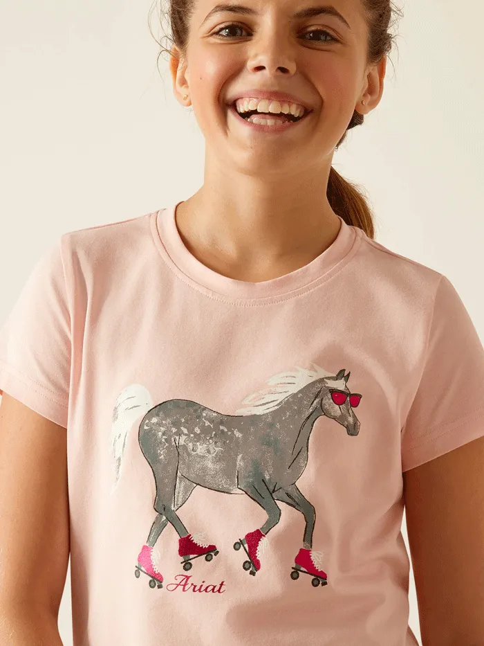 Ariat 10048554 Kids Roller Pony T-Shirt Blushing Rose