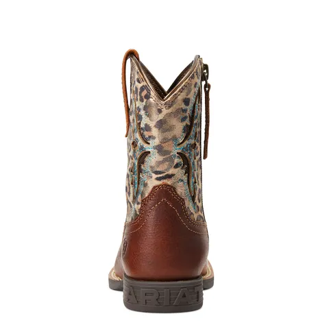 Ariat Kids / Childs Koel VentTEK Western Boot Spiced Cider / Metallic Leopard