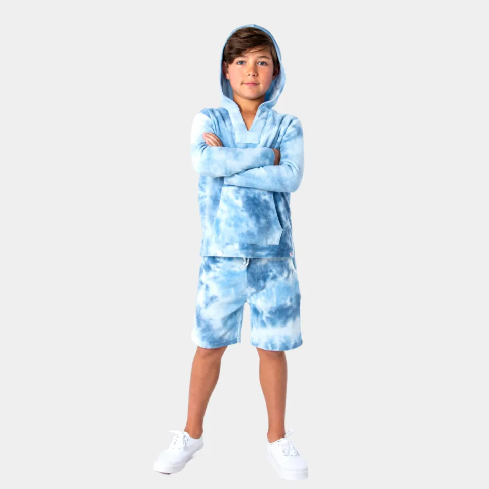 Baja Pullover - Sky Tie Dye