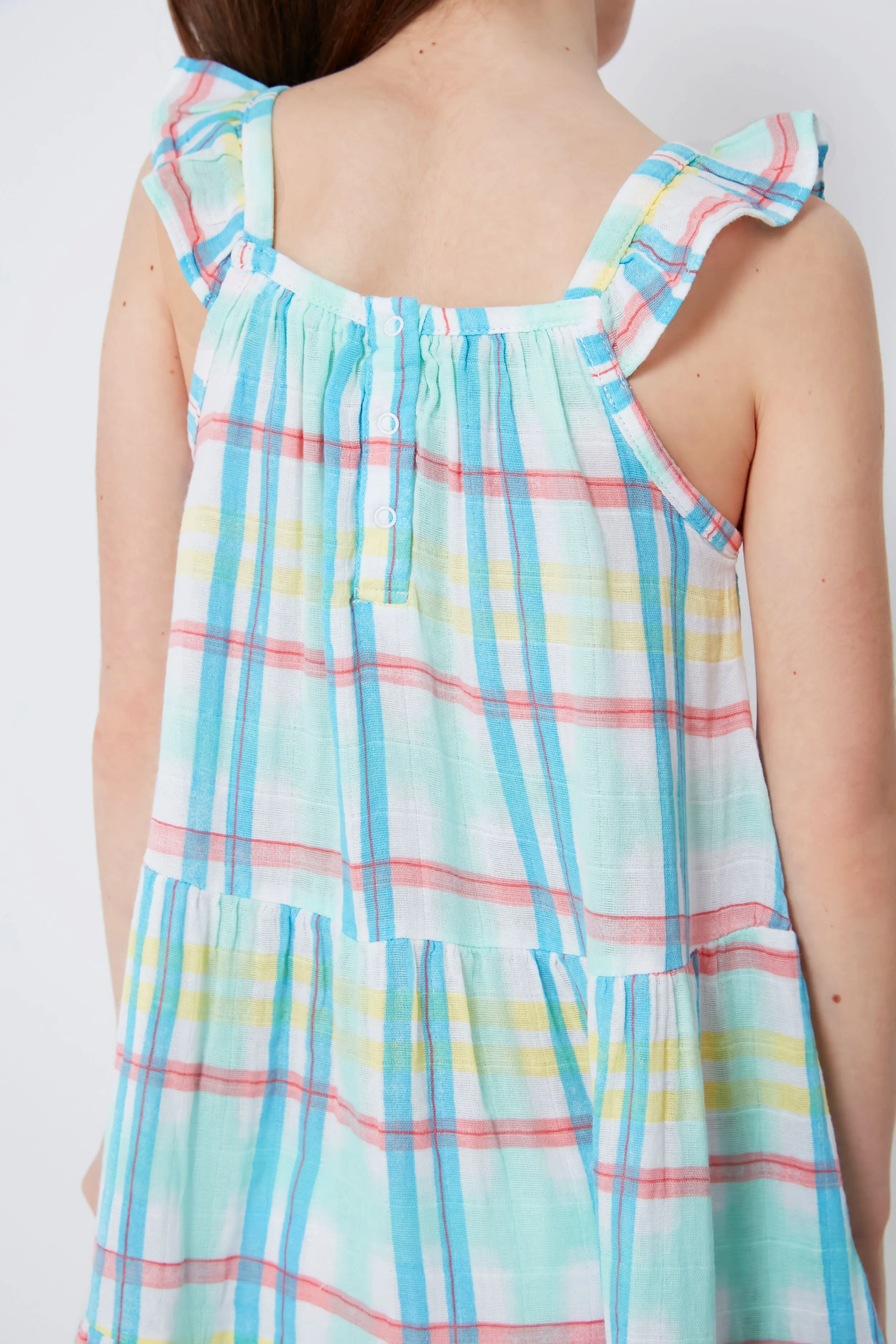 Beach Plaid Twirly Sundress