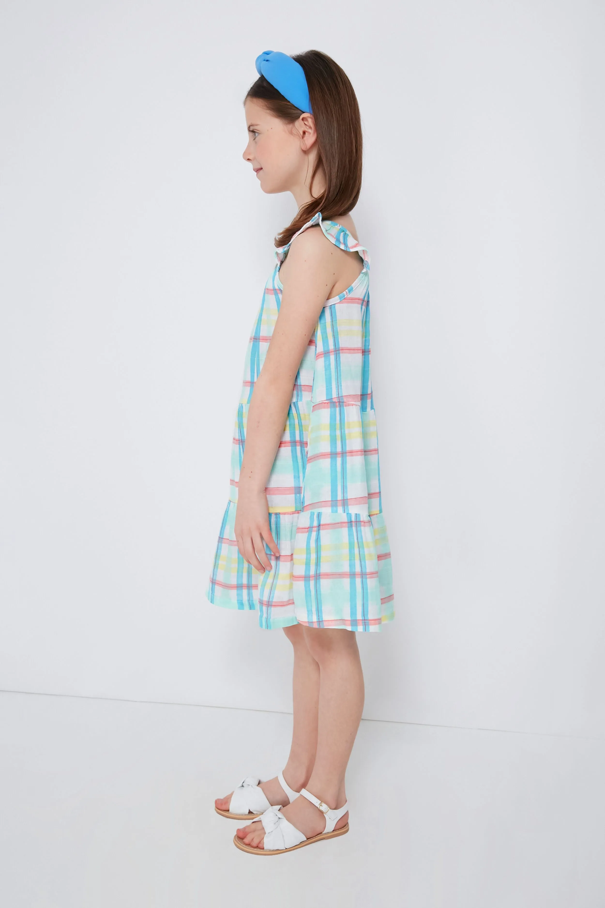 Beach Plaid Twirly Sundress