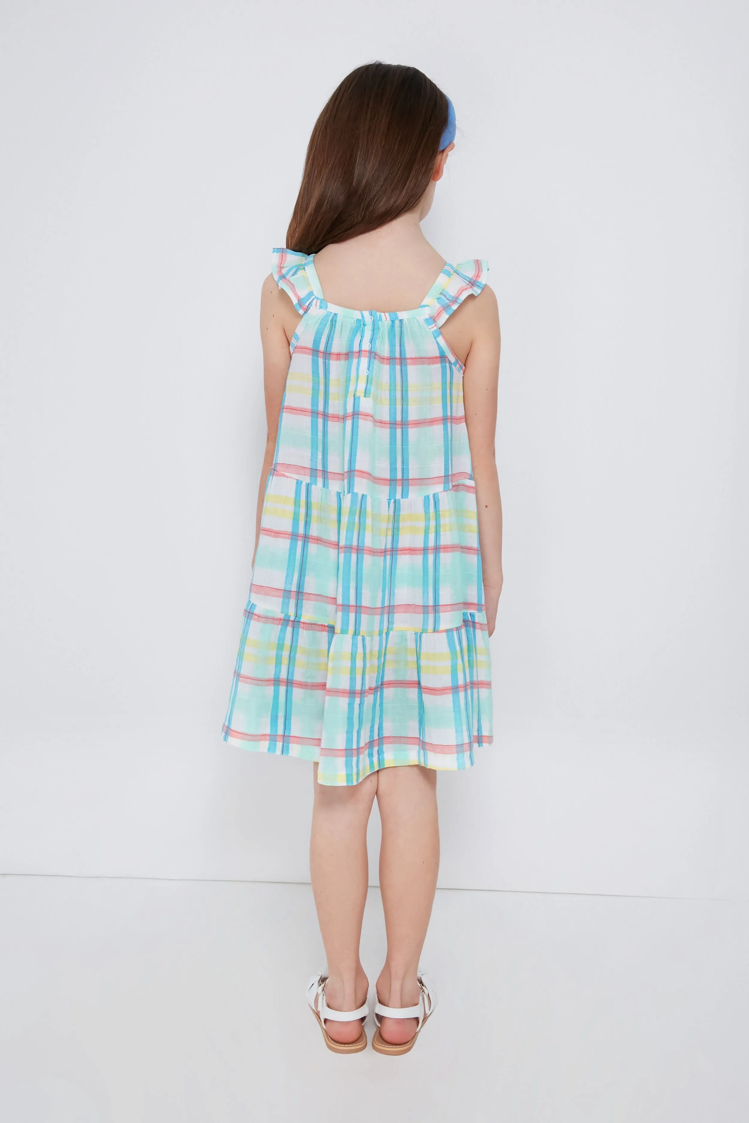 Beach Plaid Twirly Sundress