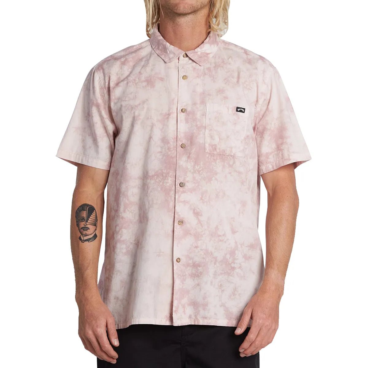 Billabong Sundays Tie Dye Men's Button Up Short-Sleeve Shirts (Brand New)