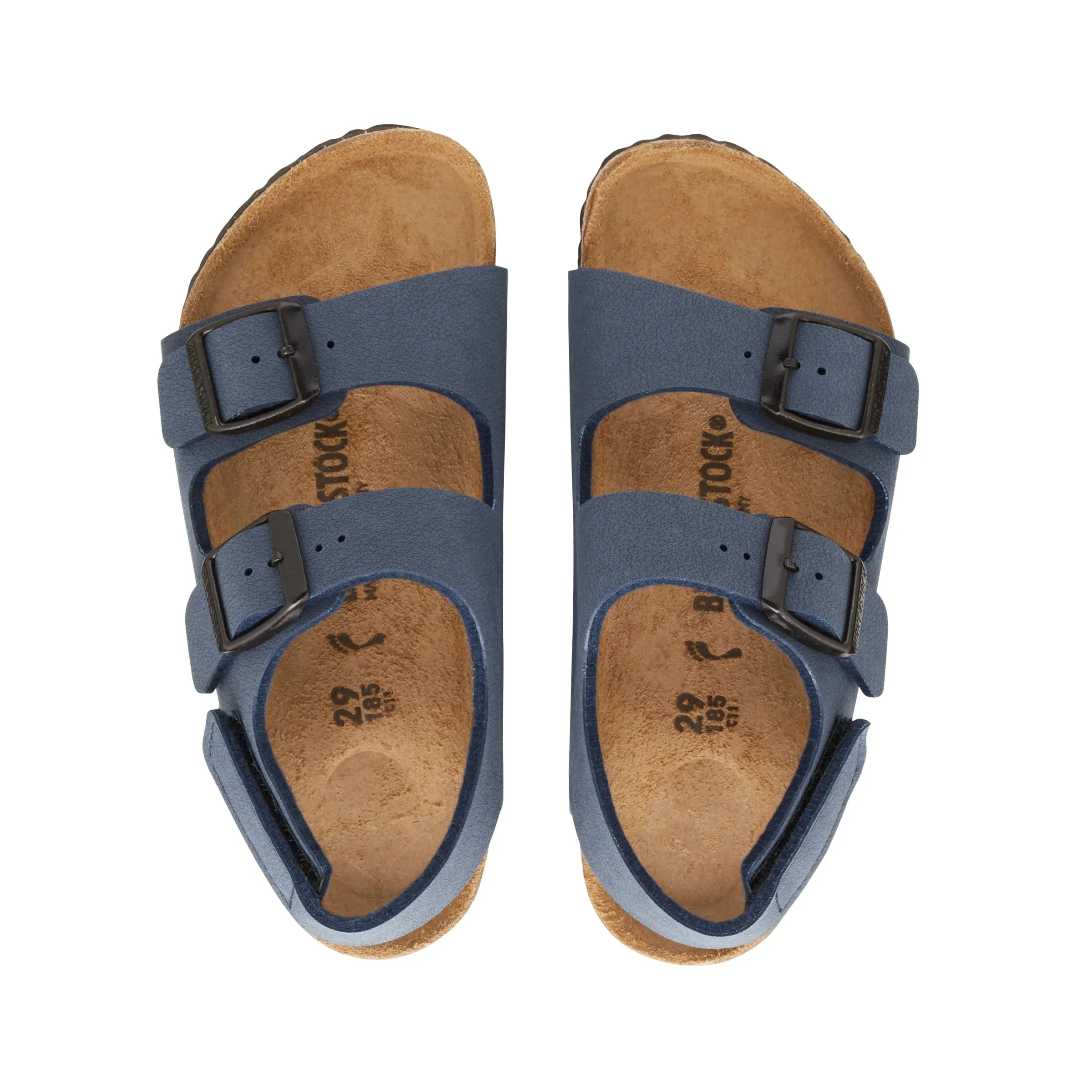 Birkenstock Kids Milano BirkiBuc Navy - Narrow