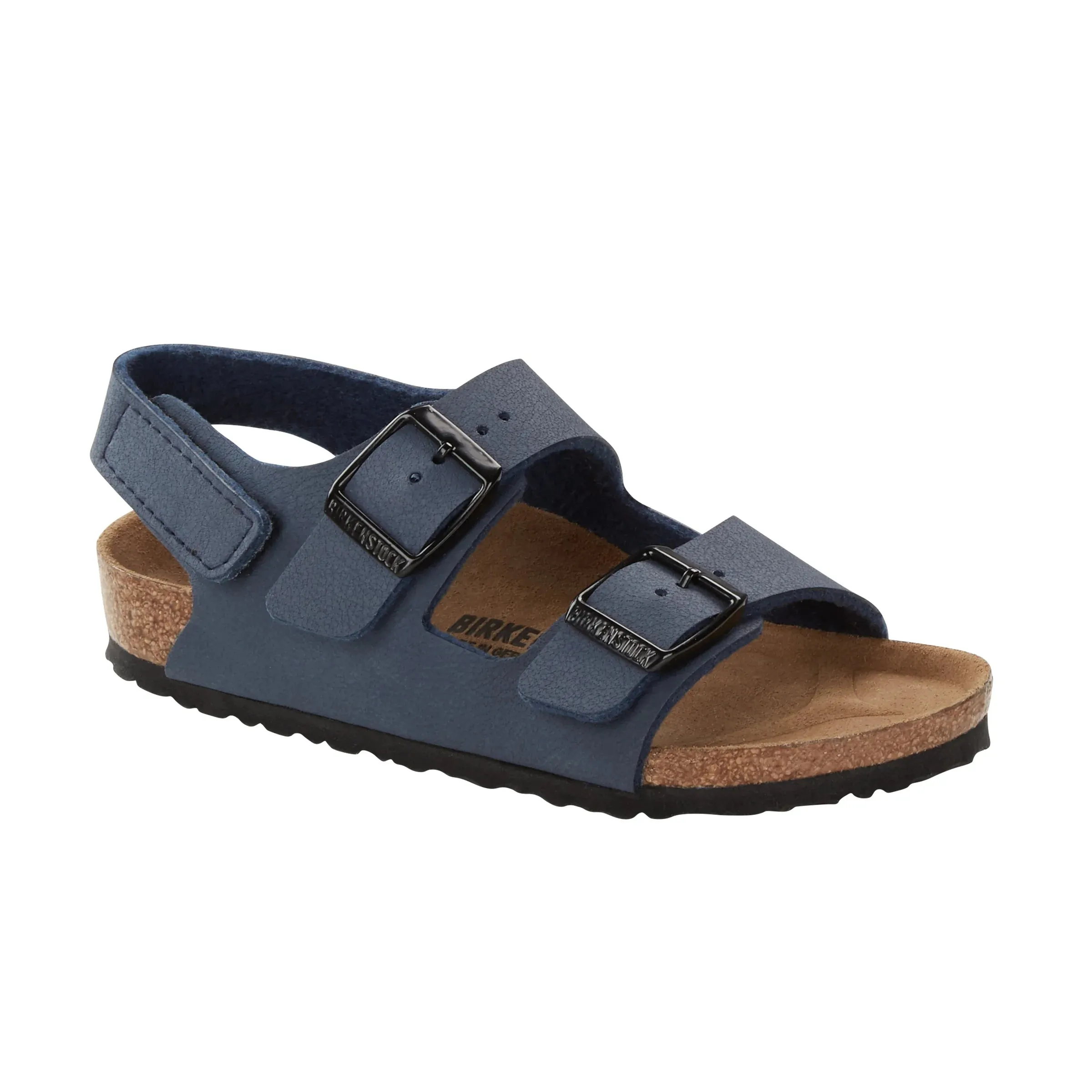 Birkenstock Kids Milano BirkiBuc Navy - Narrow