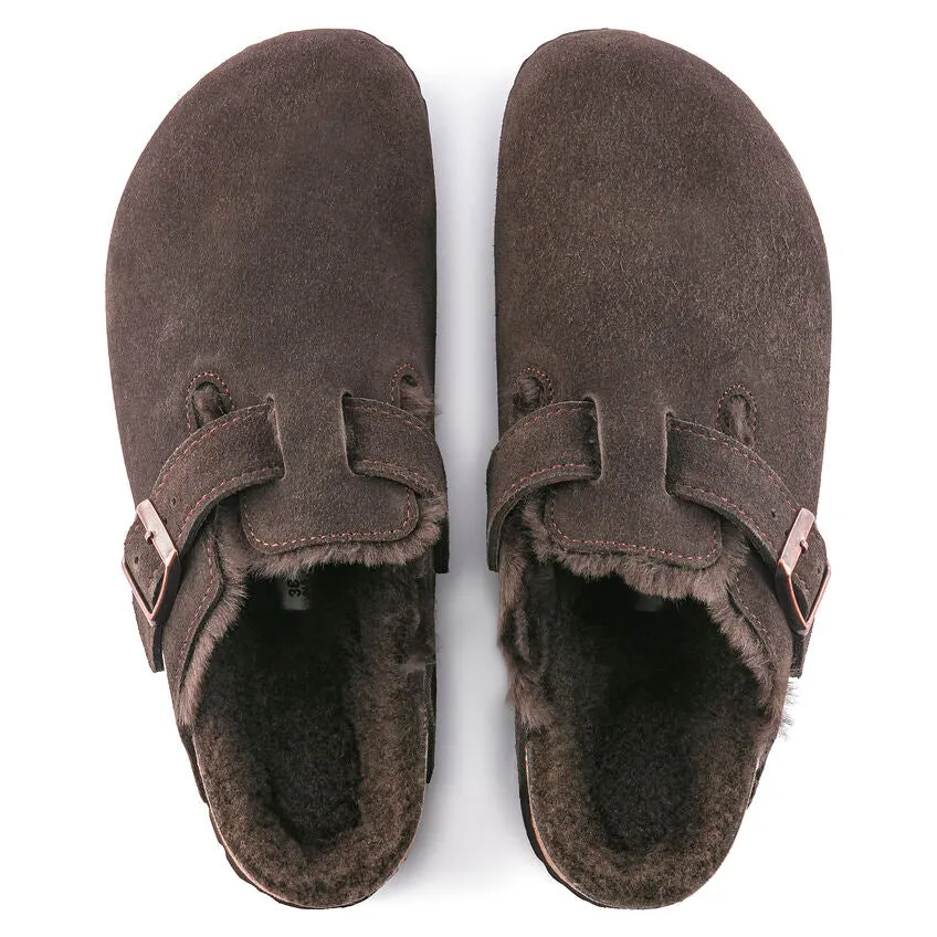 Birkenstock Women's Boston Shearling (Mocha - Regular Fit)