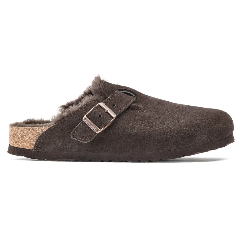 Birkenstock Women's Boston Shearling (Mocha - Regular Fit)