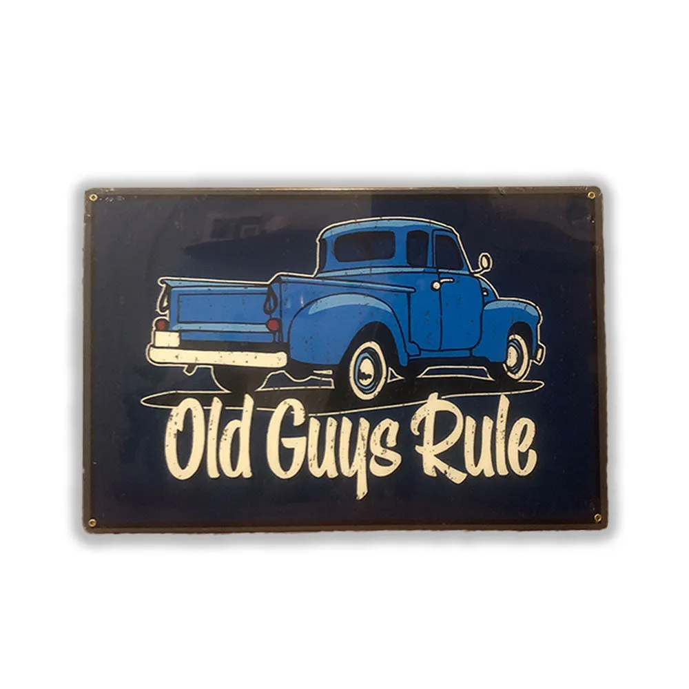 Blue Truck Vintage Metal Sign