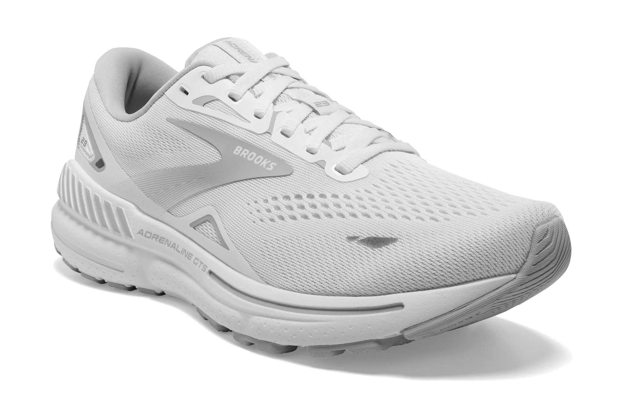 Brooks Women's Adrenaline GTS23 White Oyster Running Shoe