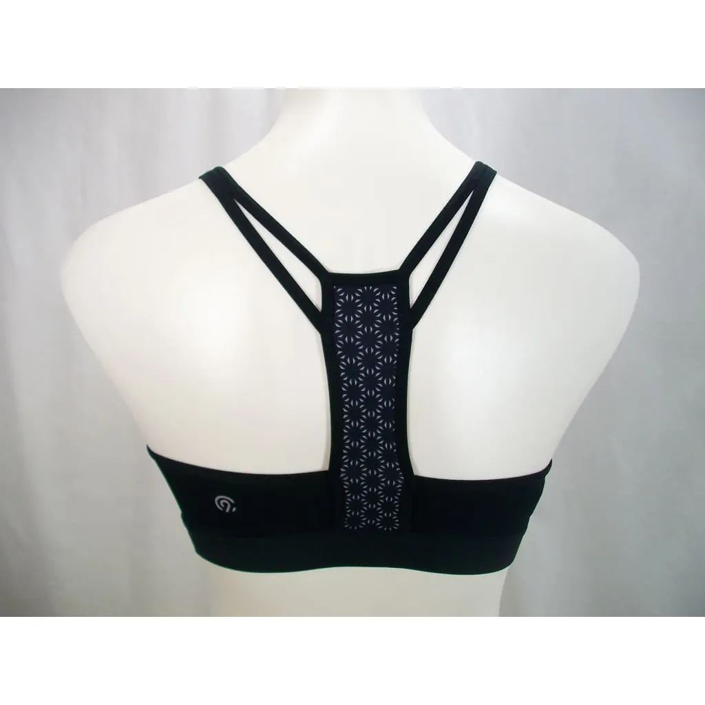 Champion N9687 C9 Strappy Front Cami Wire Free Sports Bra XS X-SMALL Black Print