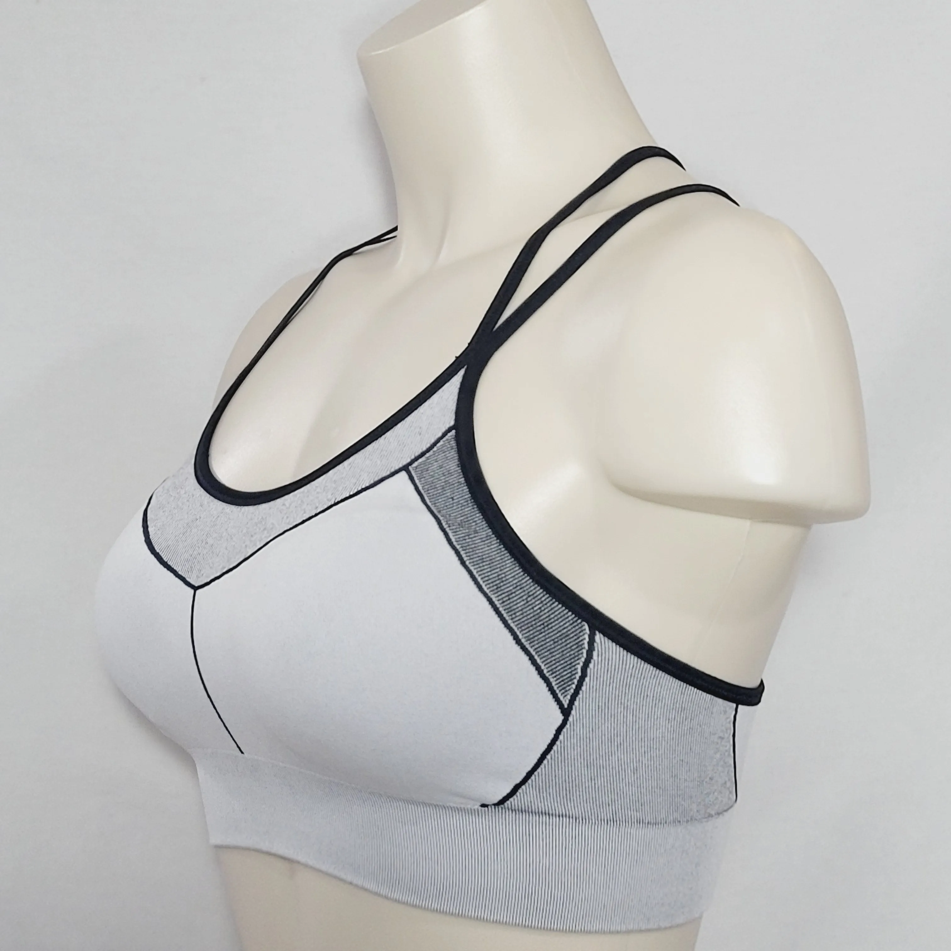 Champion N9753 Seamless Strappy Cami Sports Bra X-SMALL White NWT