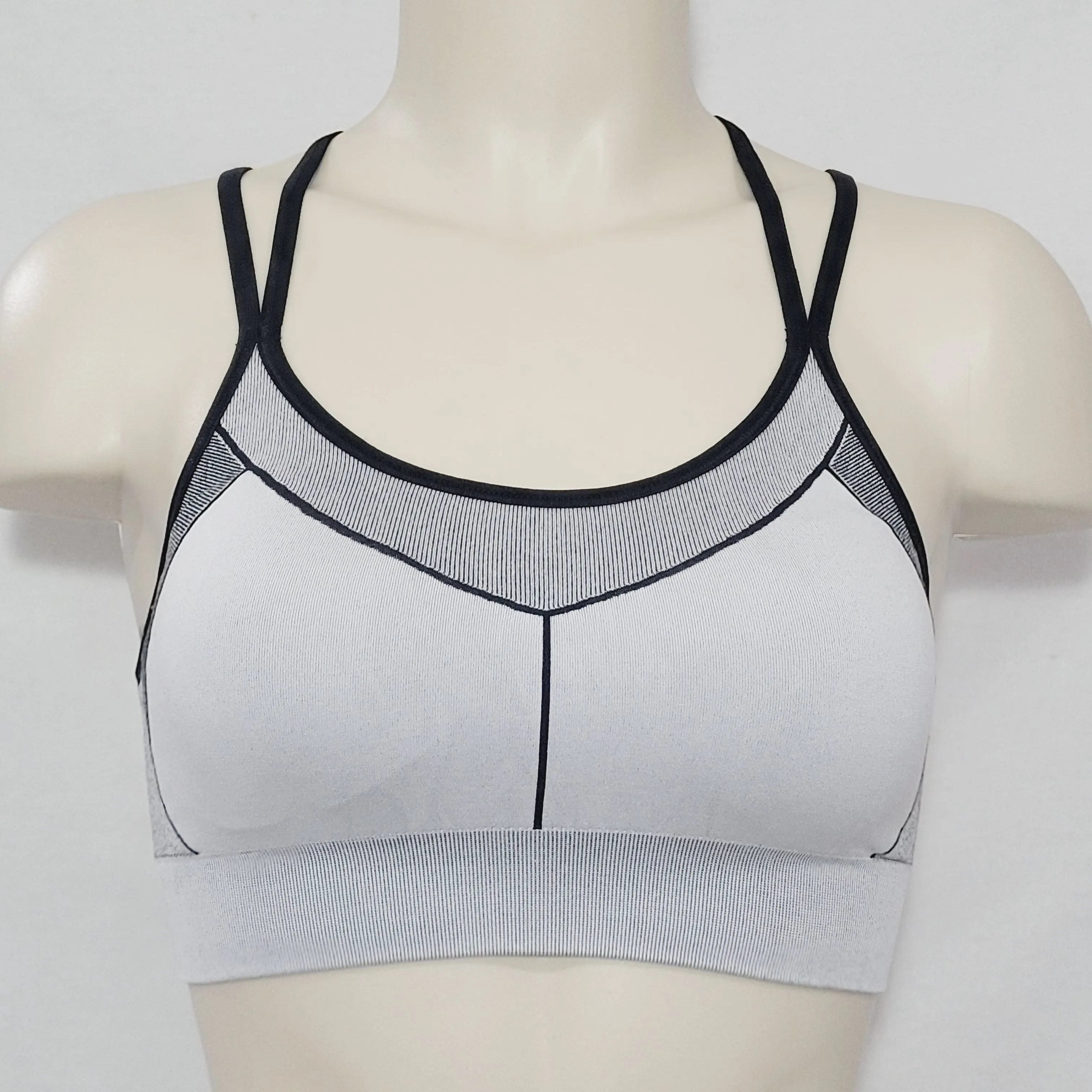 Champion N9753 Seamless Strappy Cami Sports Bra X-SMALL White NWT