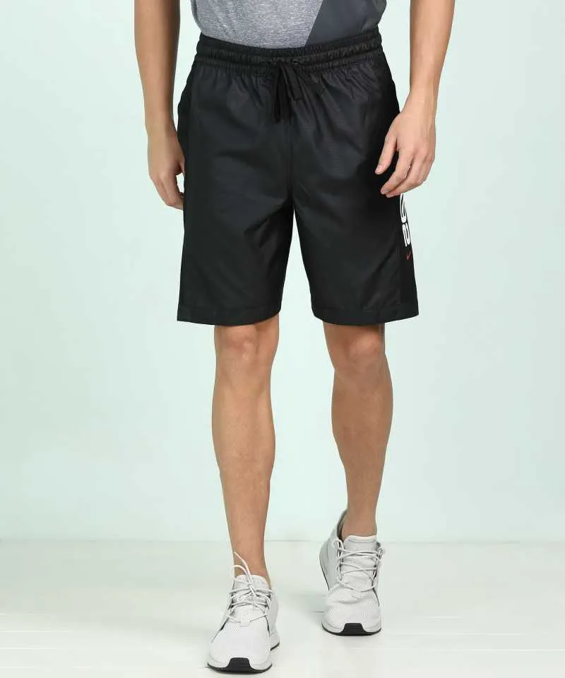 Checkered Men Black Sports Shorts-Bv9293-010