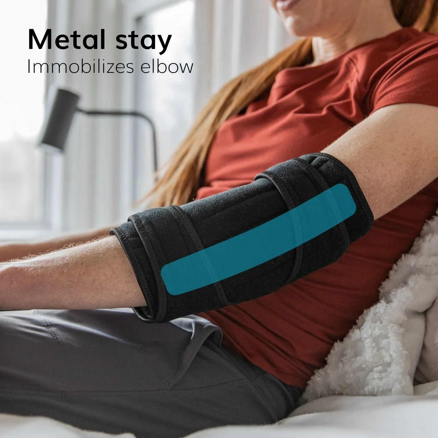 Cubital Tunnel Brace | Elbow Immobilizer Sleeping Splint for Ulnar Nerve Pain and Tendonitis Treatment