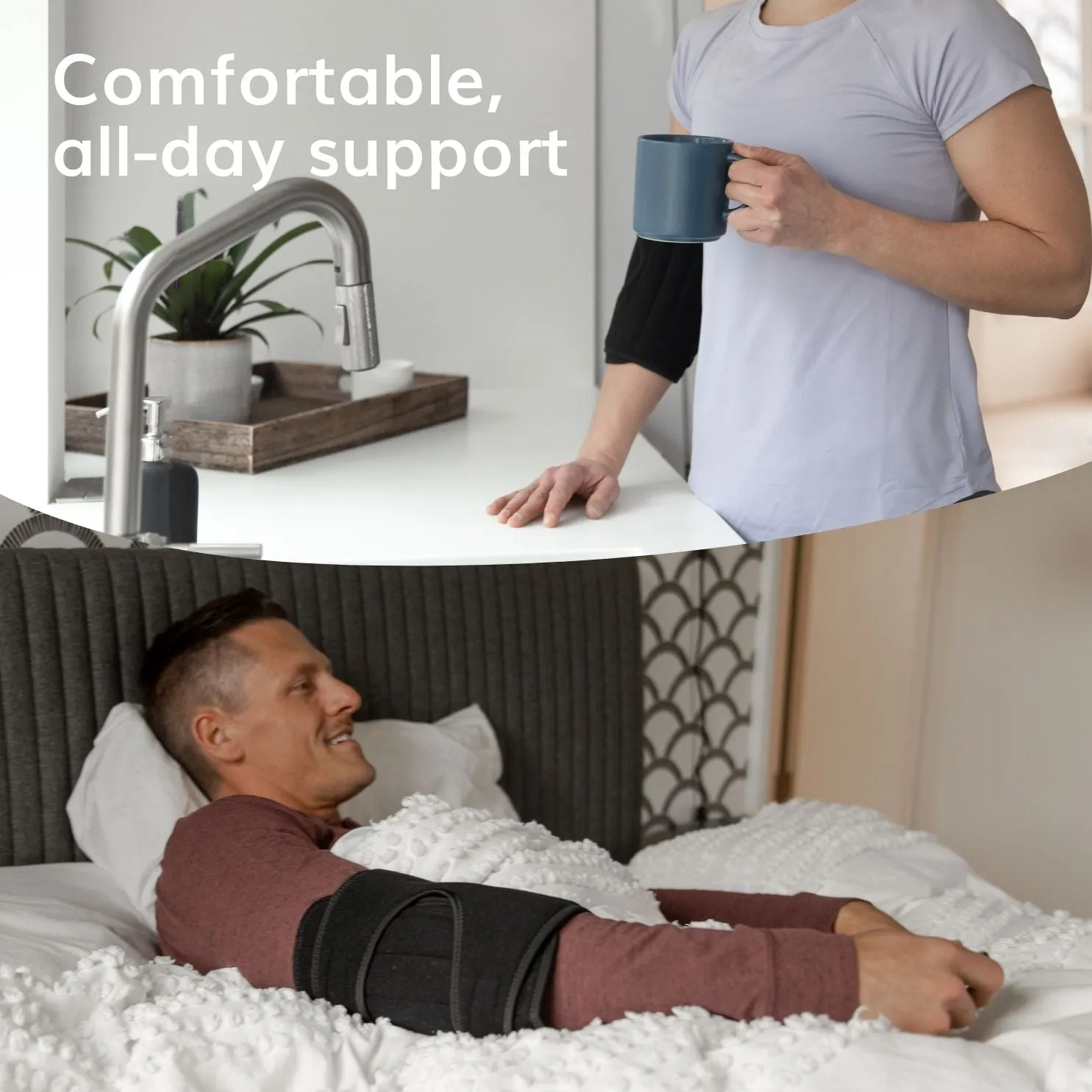 Cubital Tunnel Brace | Elbow Immobilizer Sleeping Splint for Ulnar Nerve Pain and Tendonitis Treatment