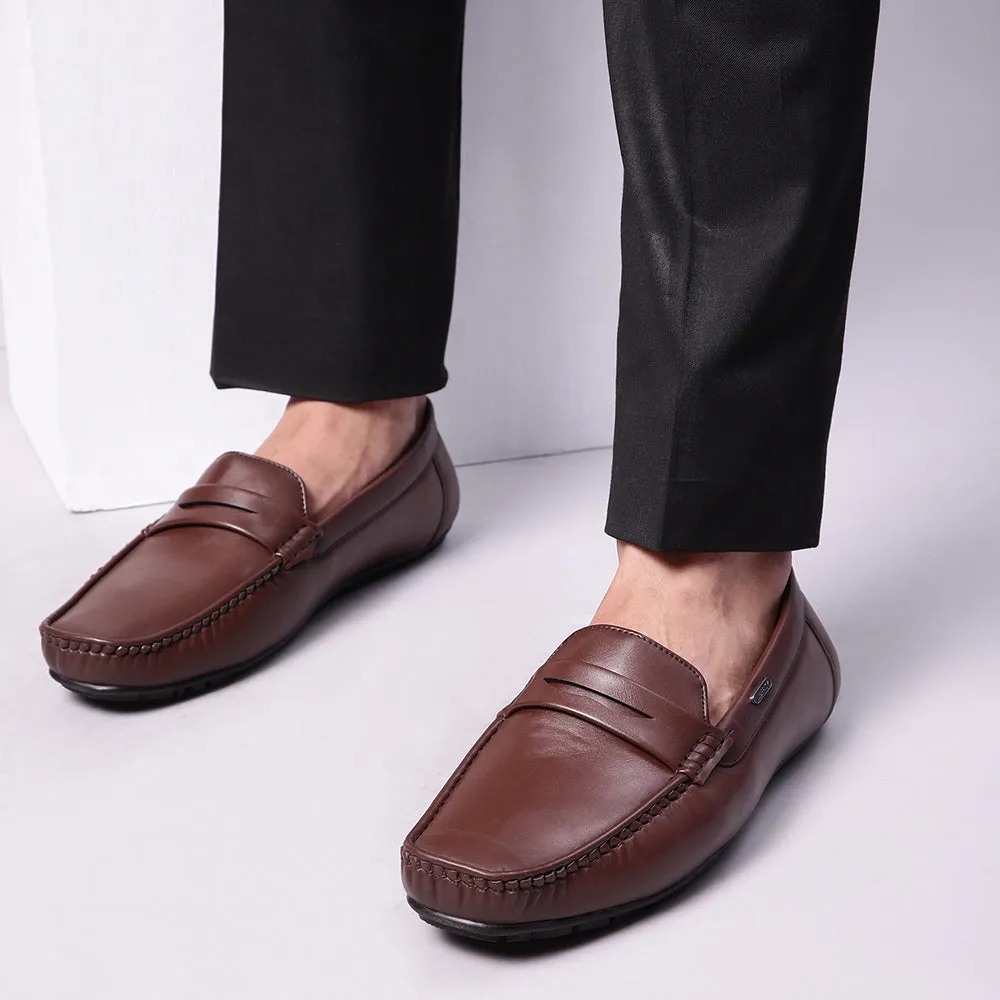 Fortune (Brown) Penny Loafer Shoes For Men Fdy-206 By Liberty