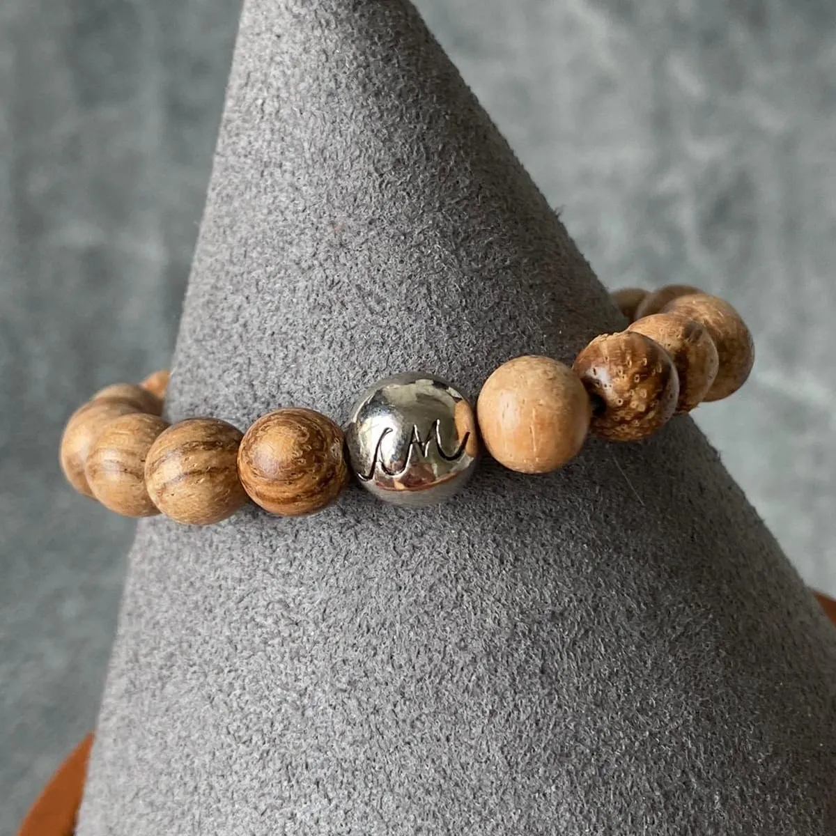 Garnet & Agarwood Men Bracelet