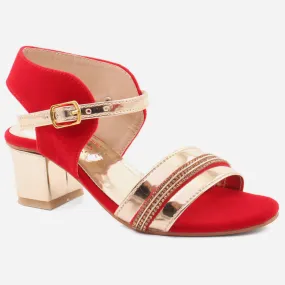 Girls "Zoey"Embellished Block Heel Sandals