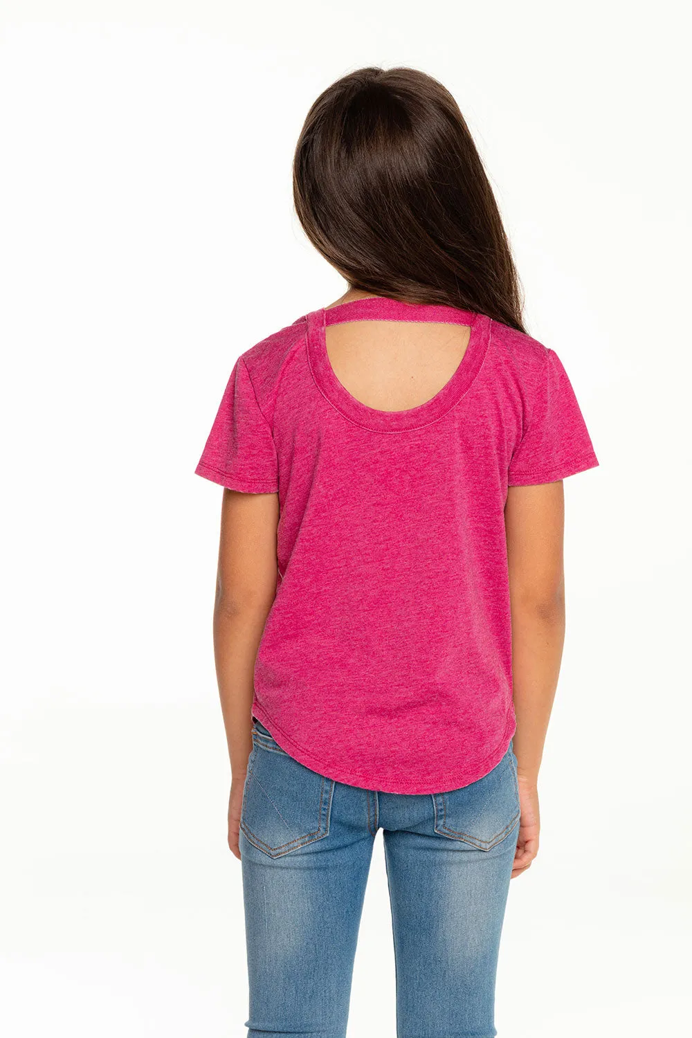 Girls Recycled Vintage Jersey Short Sleeve Scoop Back Shirt