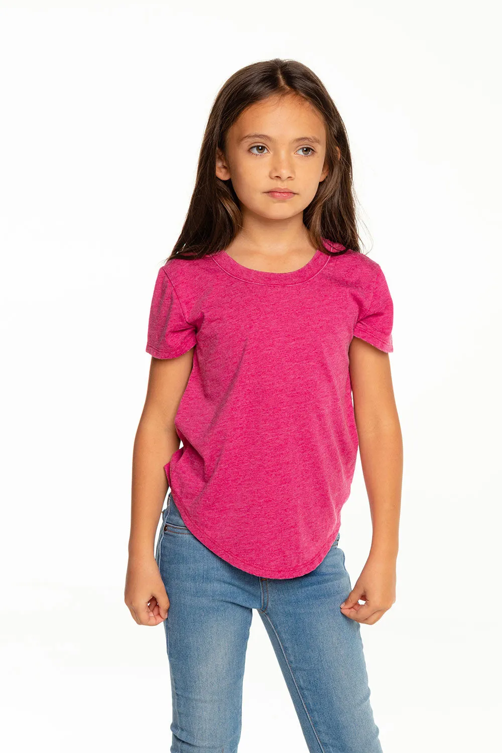 Girls Recycled Vintage Jersey Short Sleeve Scoop Back Shirt