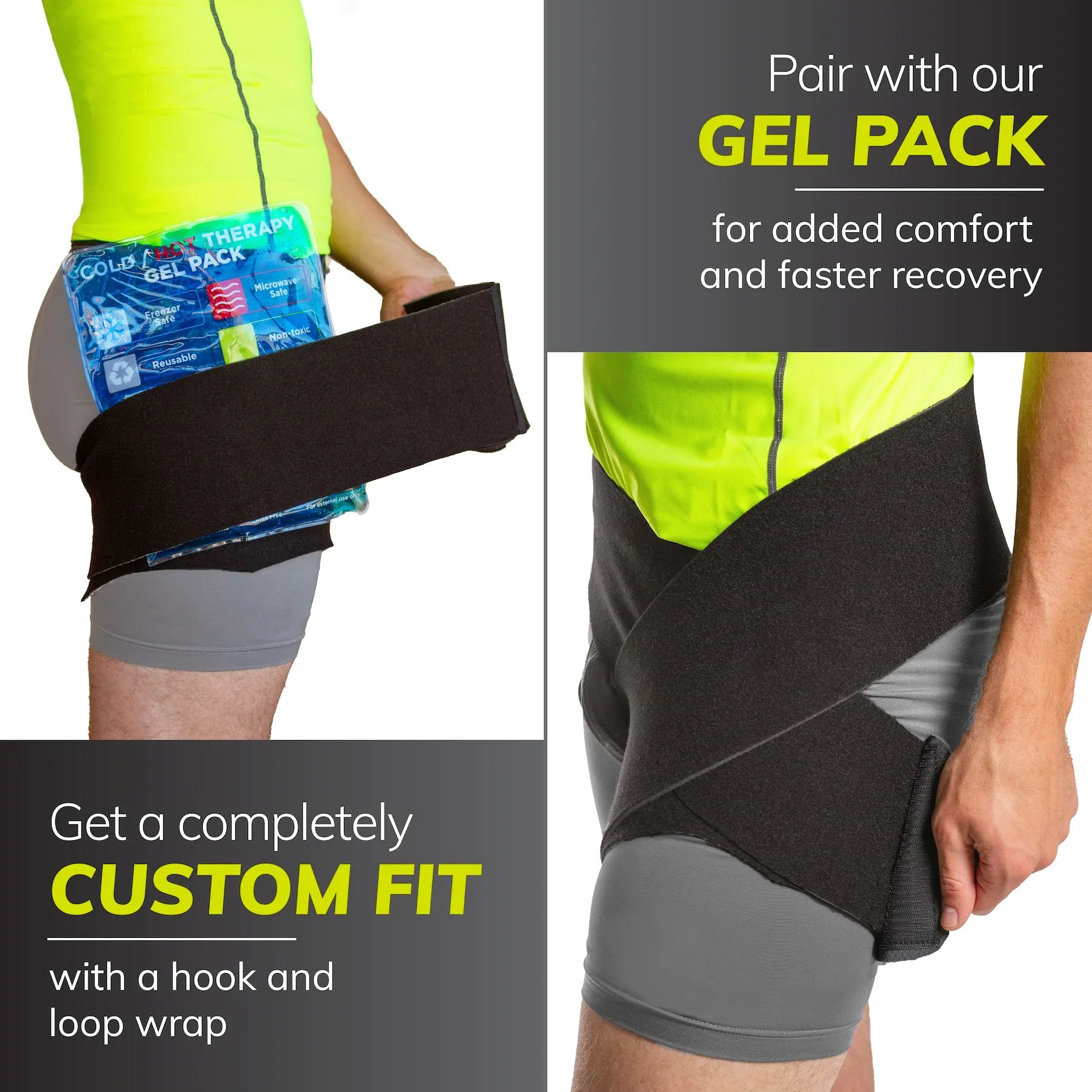 Hip Flexor Compression Spica & Groin Brace for Strains, Pulls and Tendonitis