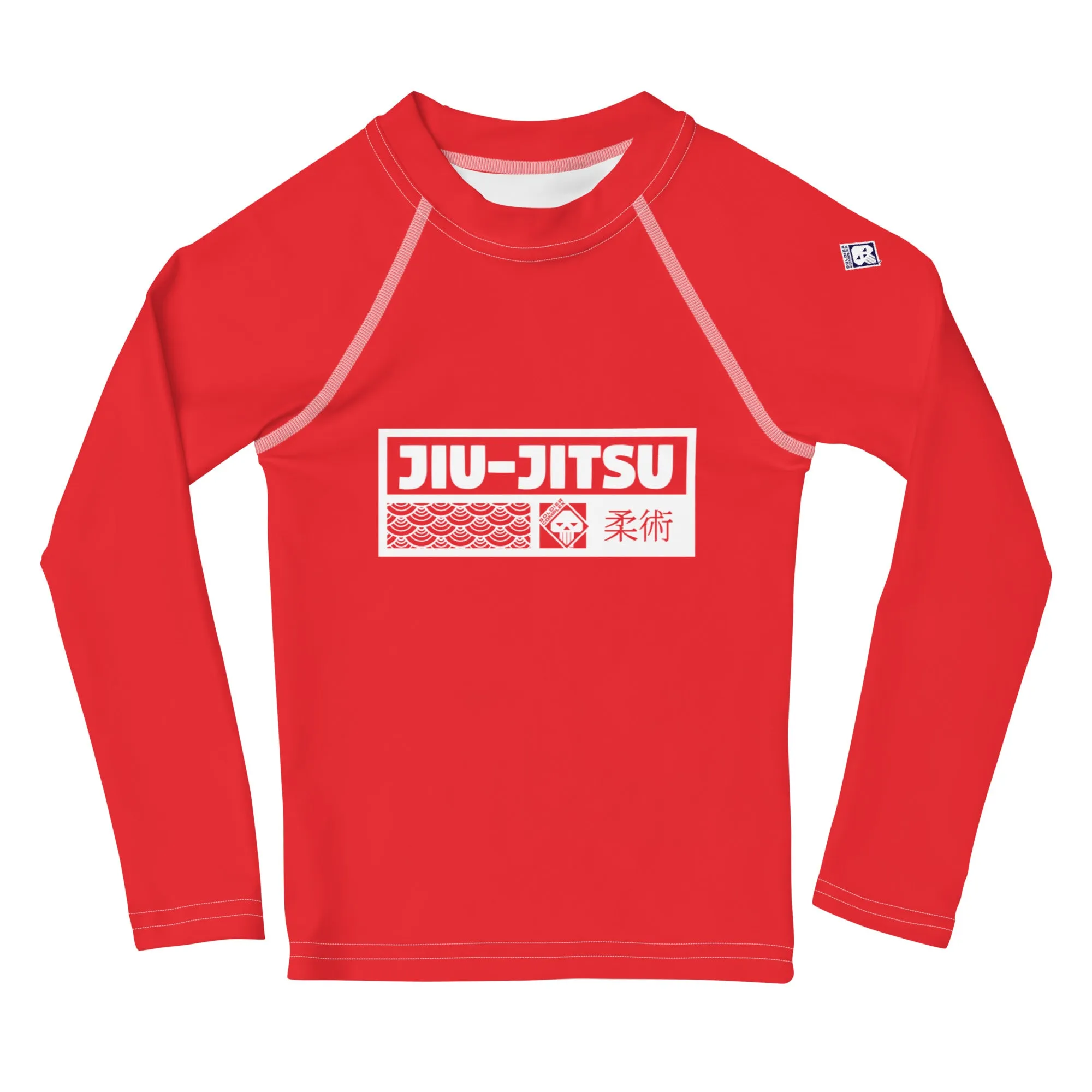 Kid's Girls Long Sleeve BJJ Rash Guard Jiu-Jitsu 001 - Scarlet