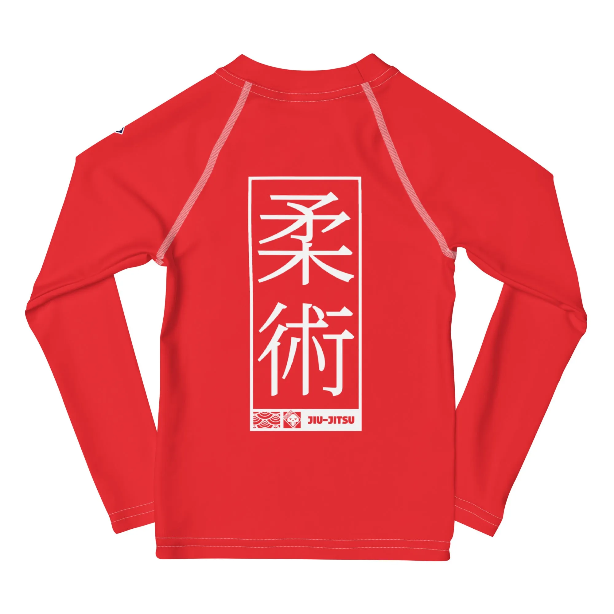 Kid's Girls Long Sleeve BJJ Rash Guard Jiu-Jitsu 001 - Scarlet