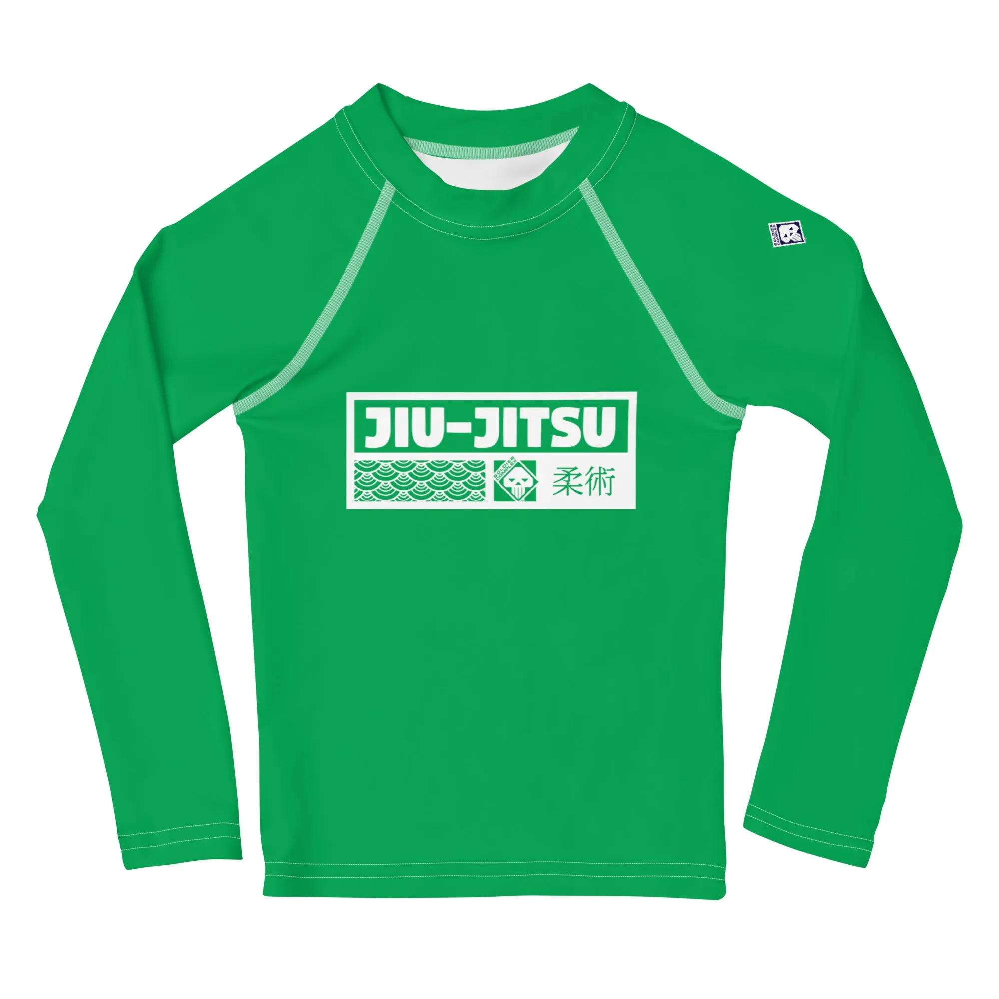 Kid's Girls Long Sleeve BJJ Rash Guard Jiu-Jitsu 009 - Jade