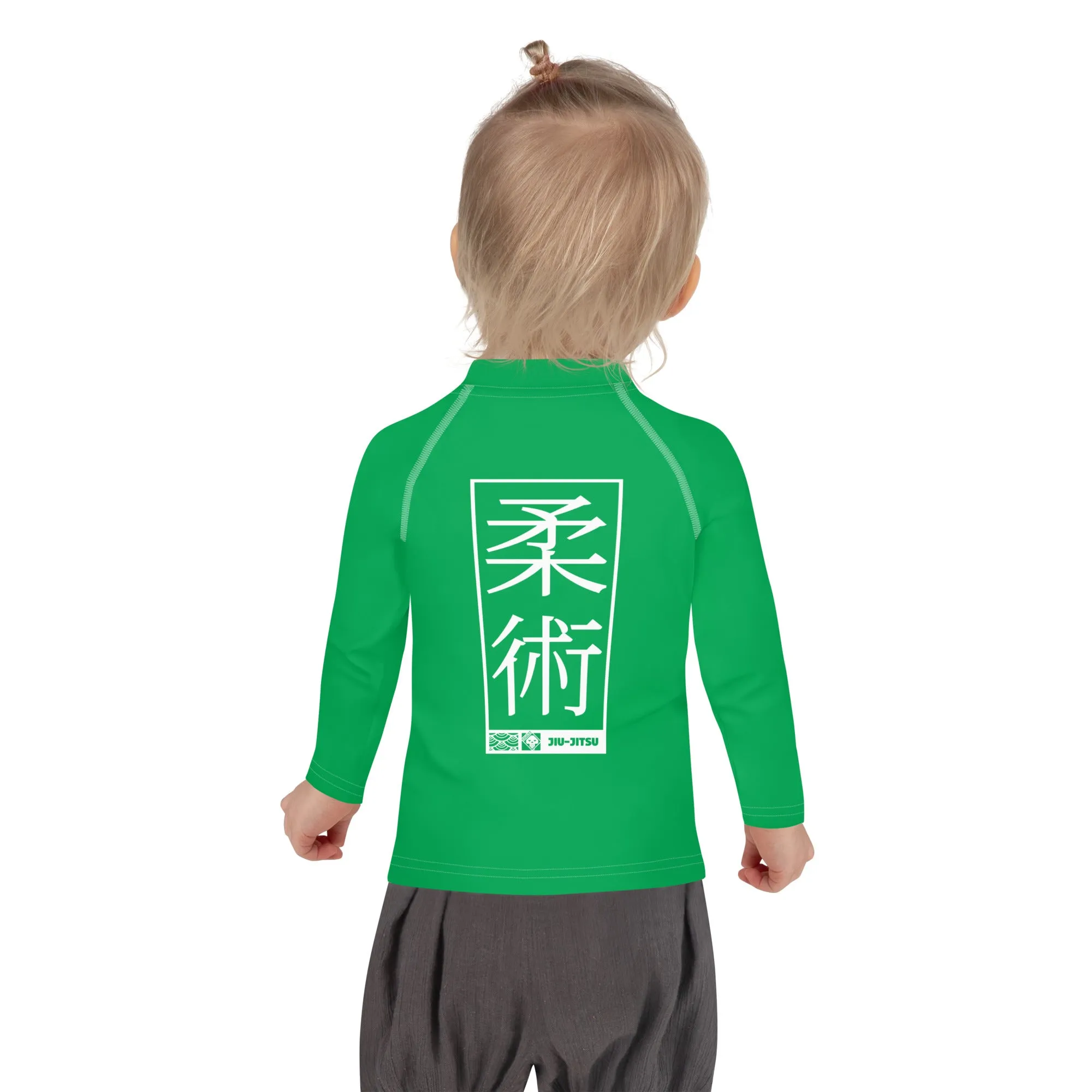 Kid's Girls Long Sleeve BJJ Rash Guard Jiu-Jitsu 009 - Jade