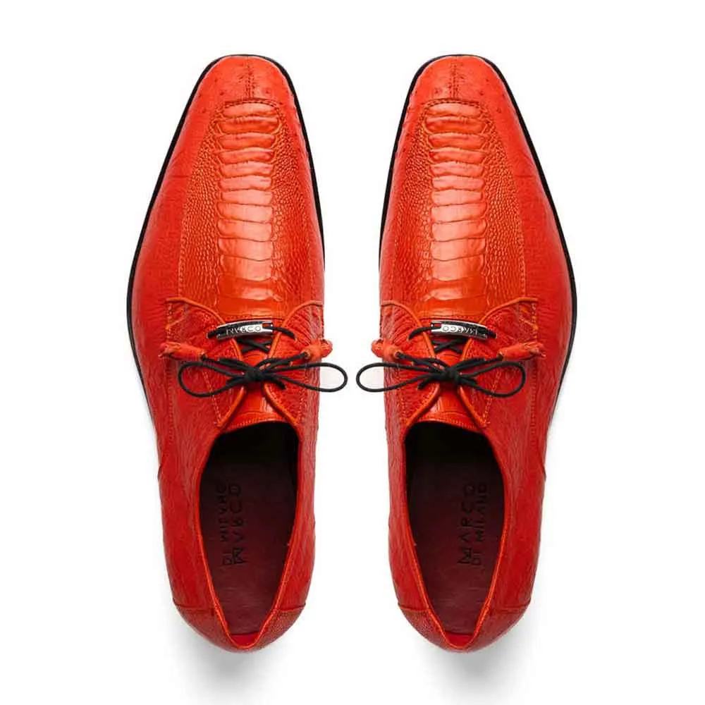 Marco Di Milano Andretti Dress Orange Ostrich Leg Shoes