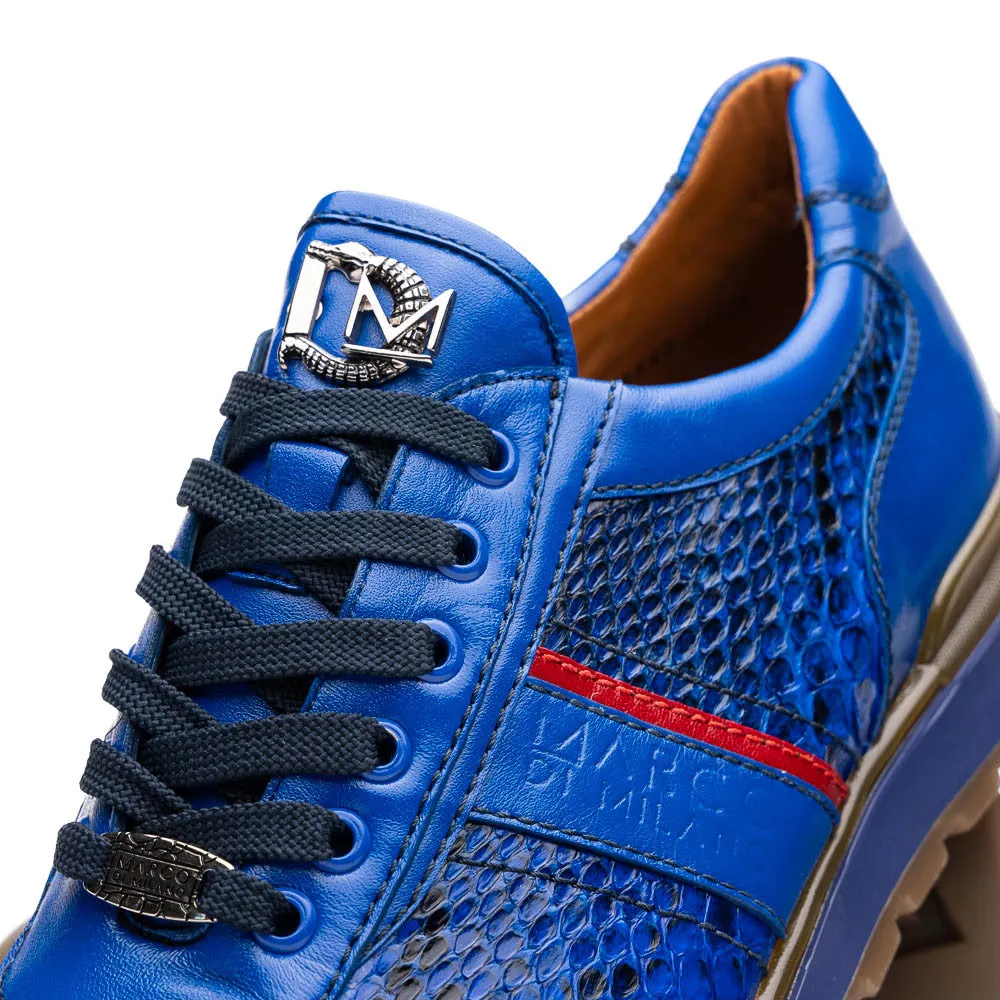 Marco Di Milano BRESCIA Electric Blue Python & Calfskin Sneakers