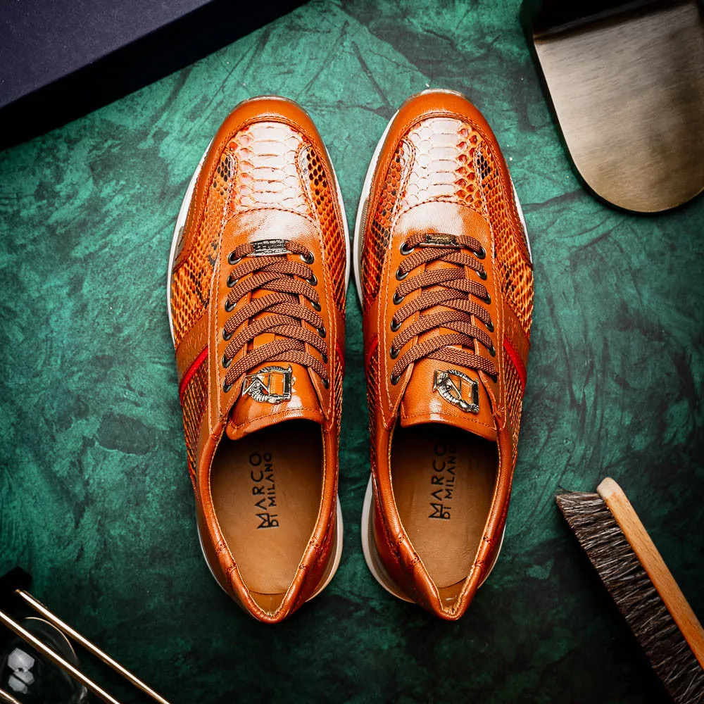 Marco Di Milano BRESCIA Python & Calfskin Sneakers