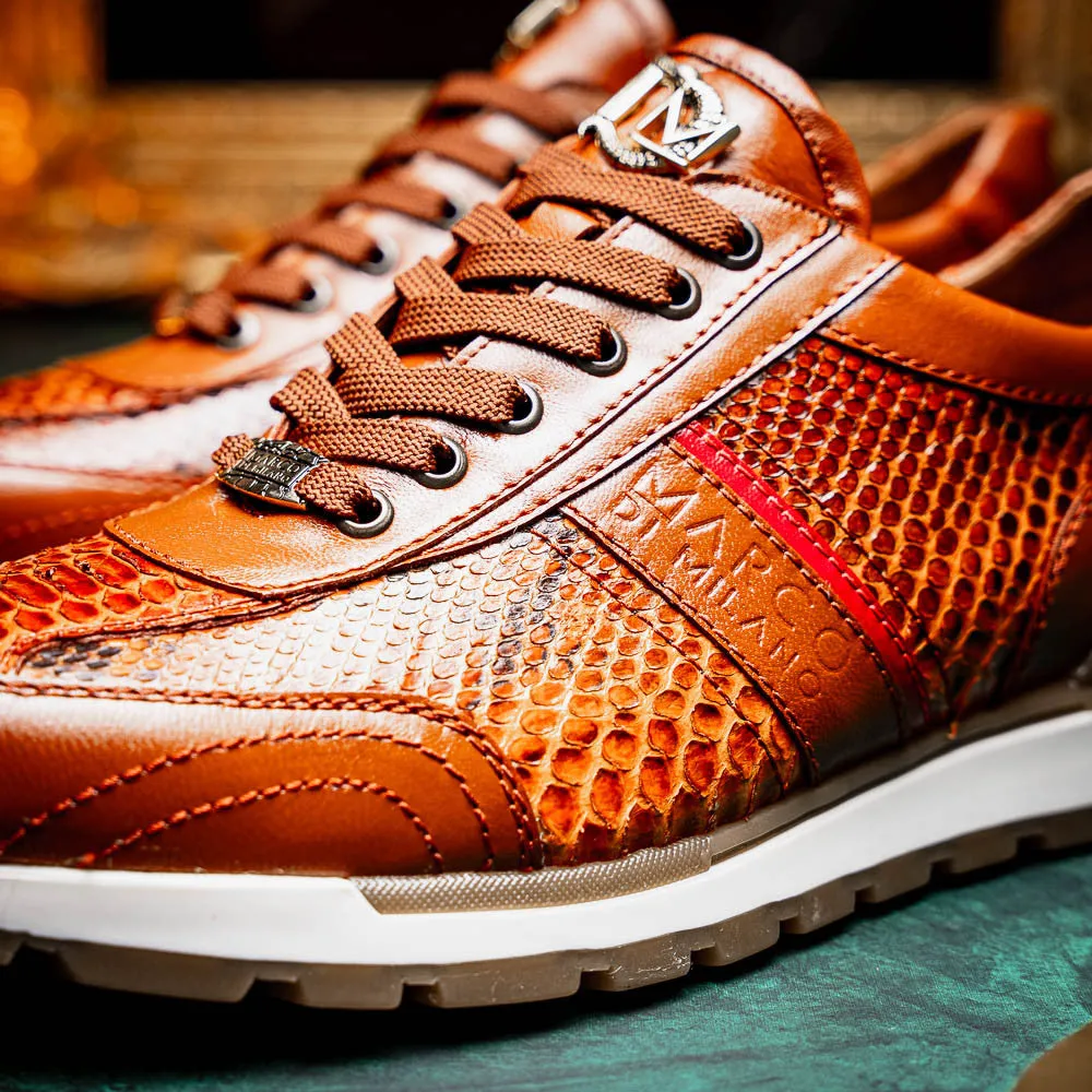 Marco Di Milano BRESCIA Python & Calfskin Sneakers