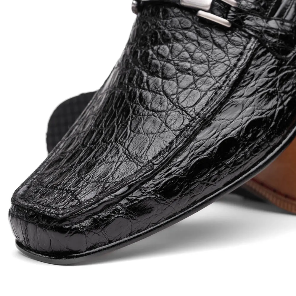 Marco Di Milano Fabro Black Caiman Loafers