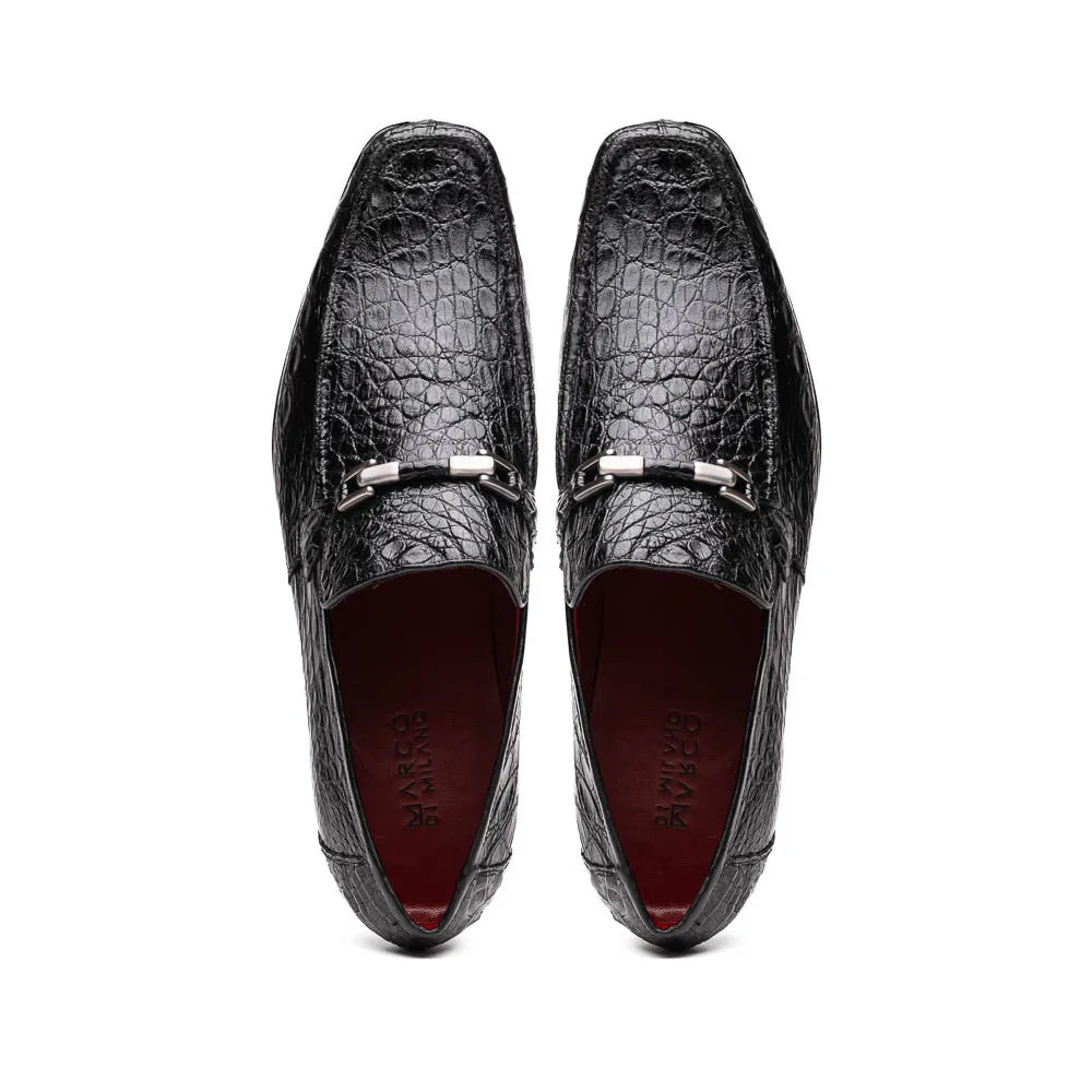 Marco Di Milano Fabro Black Caiman Loafers