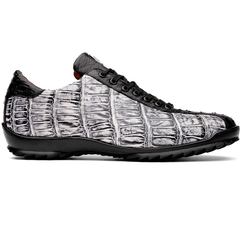 Marco Di Milano SAULO Gator/Ostrich Newspaper Fashion Sneakers