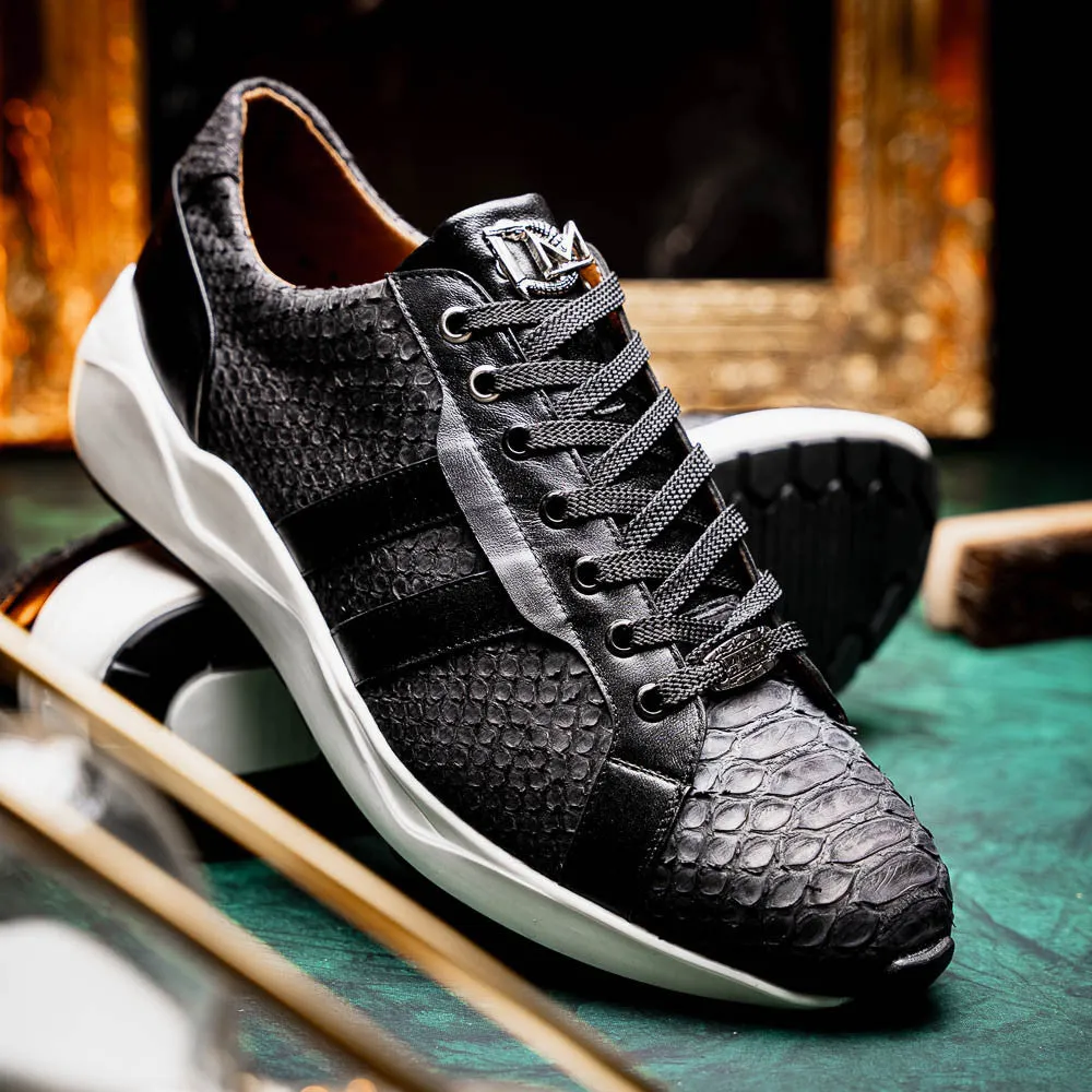 Marco Di Milano VERONA Black Python & Calfskin Sneakers