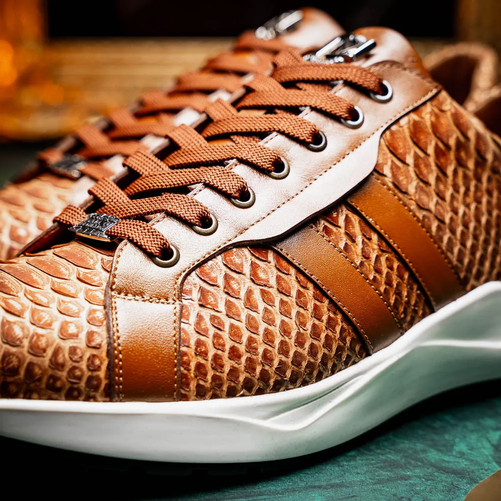 Marco Di Milano VERONA Honey Python & Calfskin Sneakers