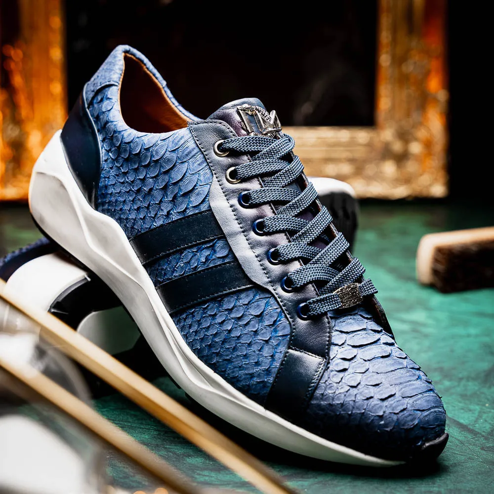 Marco Di Milano VERONA Navy Python & Calfskin Sneakers