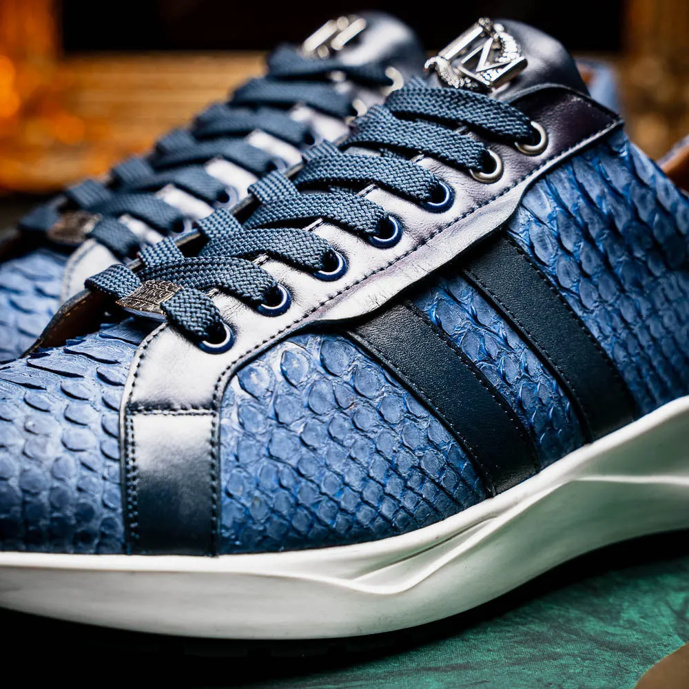 Marco Di Milano VERONA Navy Python & Calfskin Sneakers