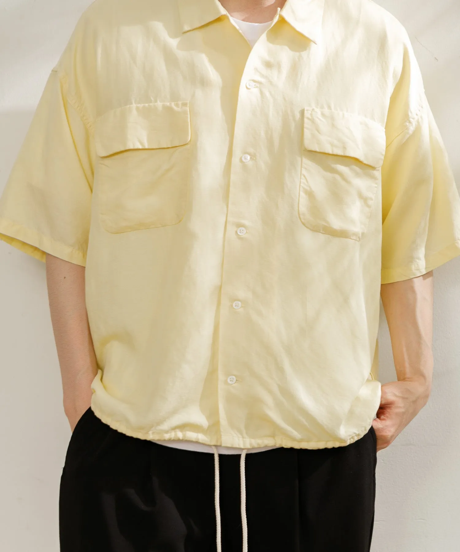 【MEN】nanamica Open Collar Cupra Hemp S/S Shirt